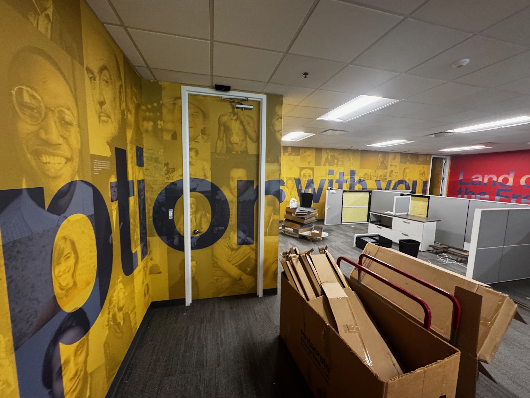 Graphic Wallcovering installation by Matrix Design Group